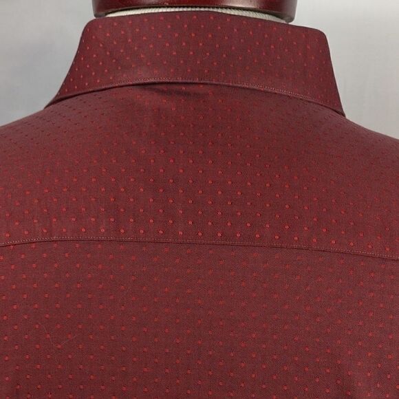 Paul Fredrick Trim Fit Purple w/Red Dots Shirt - Picture 7 of 9